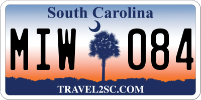 SC license plate MIW084