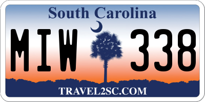 SC license plate MIW338