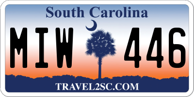 SC license plate MIW446