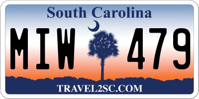 SC license plate MIW479