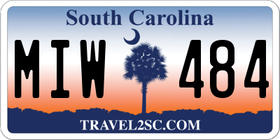 SC license plate MIW484