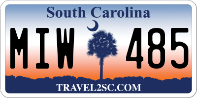 SC license plate MIW485