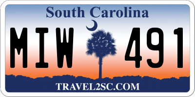 SC license plate MIW491