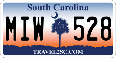 SC license plate MIW528