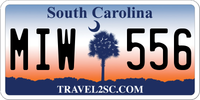 SC license plate MIW556