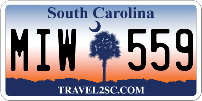 SC license plate MIW559