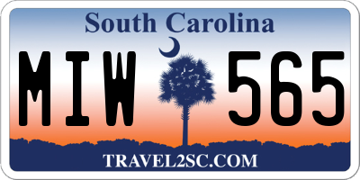 SC license plate MIW565