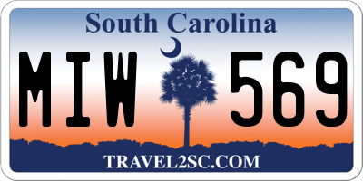 SC license plate MIW569