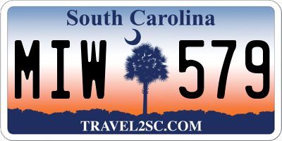 SC license plate MIW579
