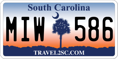 SC license plate MIW586