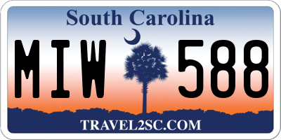 SC license plate MIW588