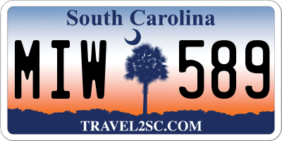 SC license plate MIW589