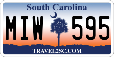 SC license plate MIW595