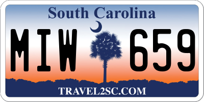 SC license plate MIW659