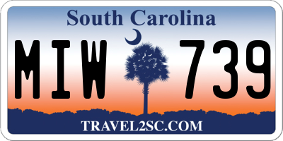 SC license plate MIW739