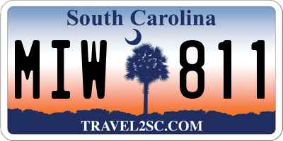 SC license plate MIW811
