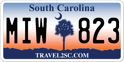 SC license plate MIW823