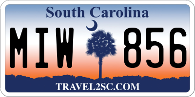 SC license plate MIW856