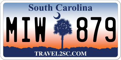 SC license plate MIW879