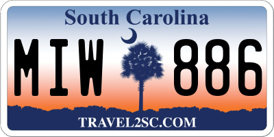 SC license plate MIW886