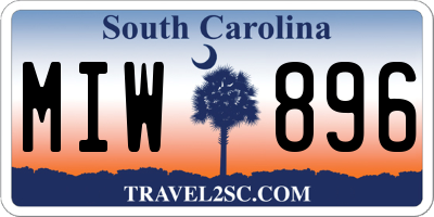 SC license plate MIW896