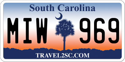 SC license plate MIW969