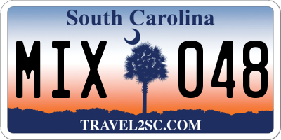 SC license plate MIX048