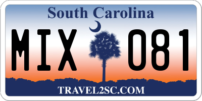 SC license plate MIX081
