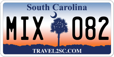 SC license plate MIX082