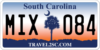 SC license plate MIX084
