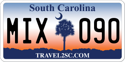 SC license plate MIX090