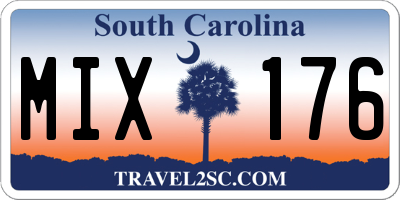 SC license plate MIX176