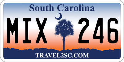 SC license plate MIX246
