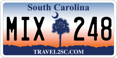 SC license plate MIX248