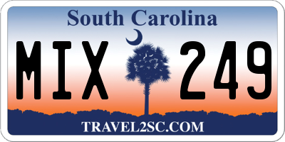 SC license plate MIX249