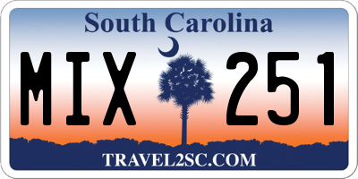 SC license plate MIX251