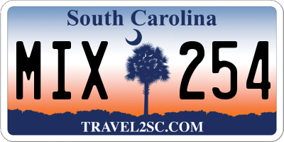 SC license plate MIX254