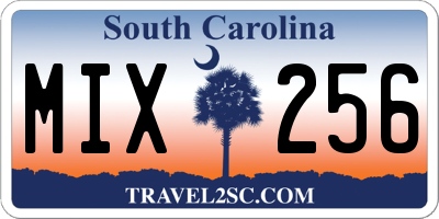 SC license plate MIX256