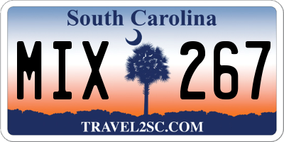 SC license plate MIX267