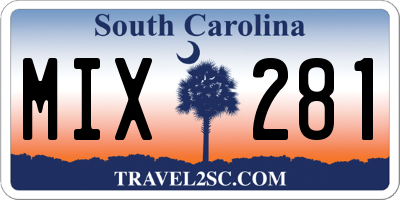 SC license plate MIX281