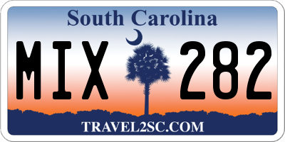 SC license plate MIX282