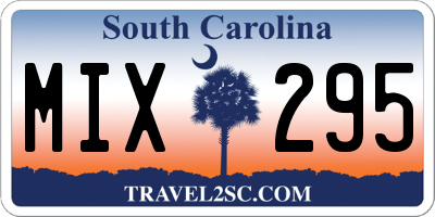 SC license plate MIX295
