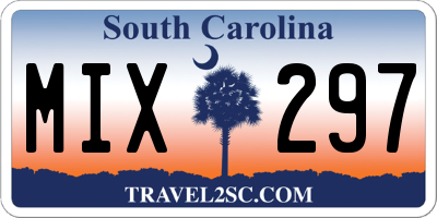 SC license plate MIX297