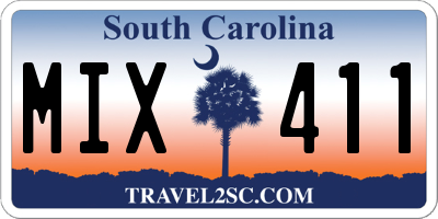 SC license plate MIX411