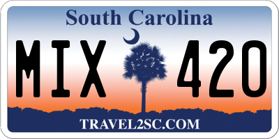 SC license plate MIX420