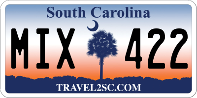 SC license plate MIX422