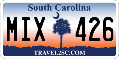 SC license plate MIX426