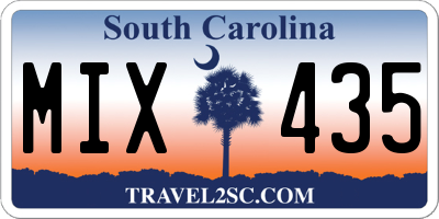 SC license plate MIX435