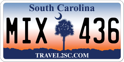 SC license plate MIX436