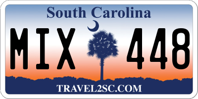 SC license plate MIX448